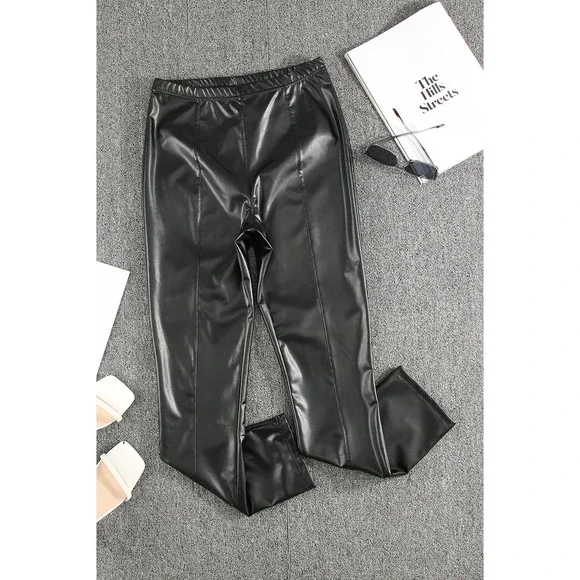 Ankle Length Seamed High Waist Skinny Fit Pants - Picture 7 of 11